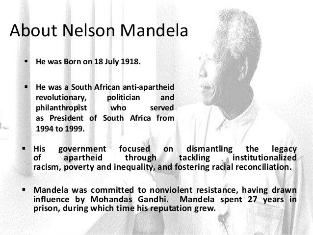 Essay on nelson mandela as a leader