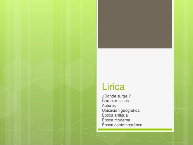 LIRICA CONTEMPORANEA lirica contemporanea: