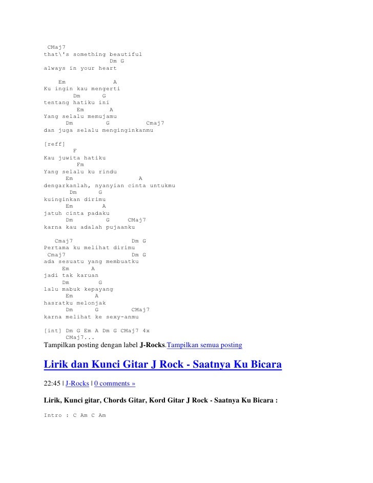 Chord Gitar Seventeen Jaga Slalu Hatimu Chord Lagu Blog