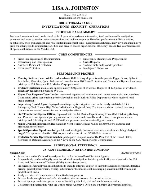 sample field investigator resume barca fontanacountryinn com sample fraud investigator resume