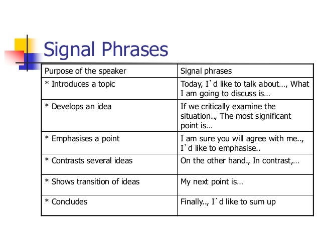 define signal phrase define signal phrase