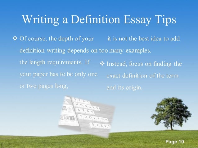 definition essay topics