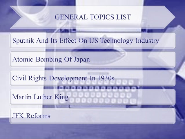 Topics for research papers in american history