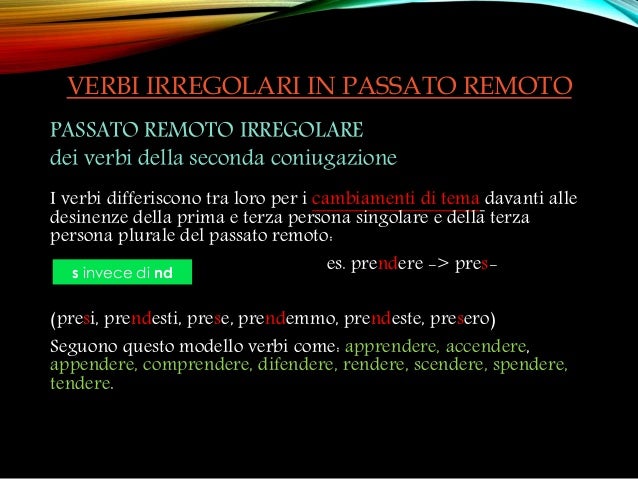 Prima Persona Singolare Del Passato Remoto Del Verbo Cuocere
