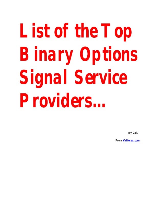 1 binary options live signal service