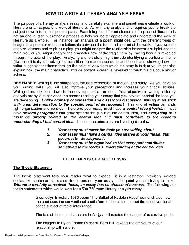 how to write a literary criticism essay