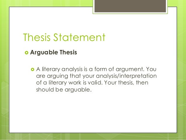 How to make a thesis statement stronger