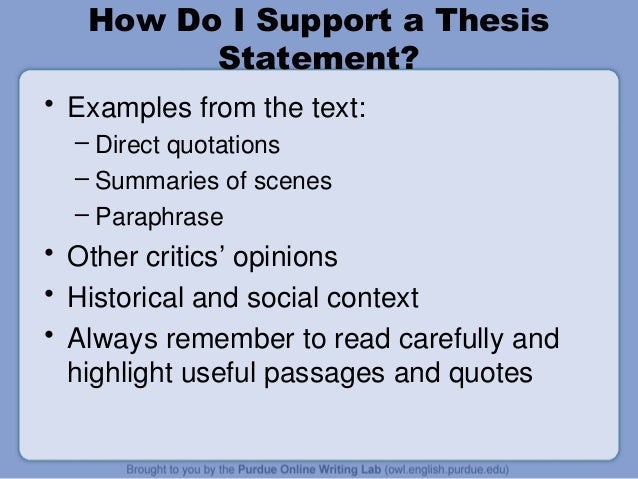 Thesis Statements