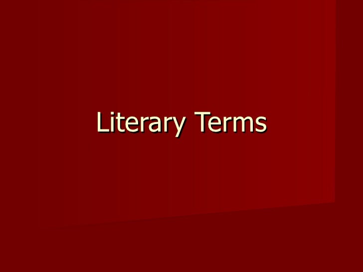 Literary analysis terms