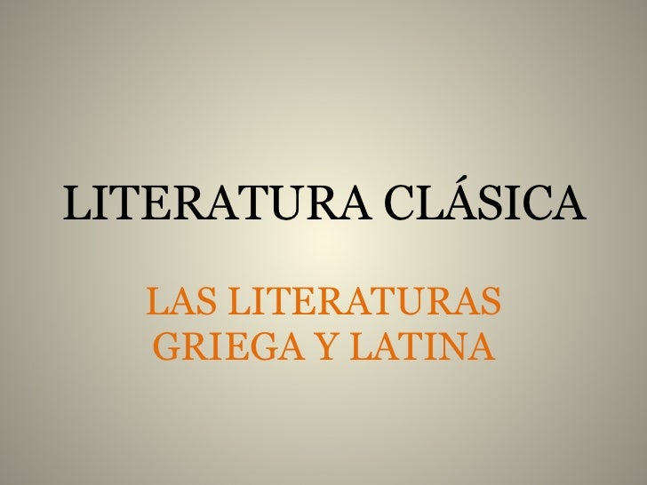 LITERATURA CLASICA LATINA literatura clasica latina: