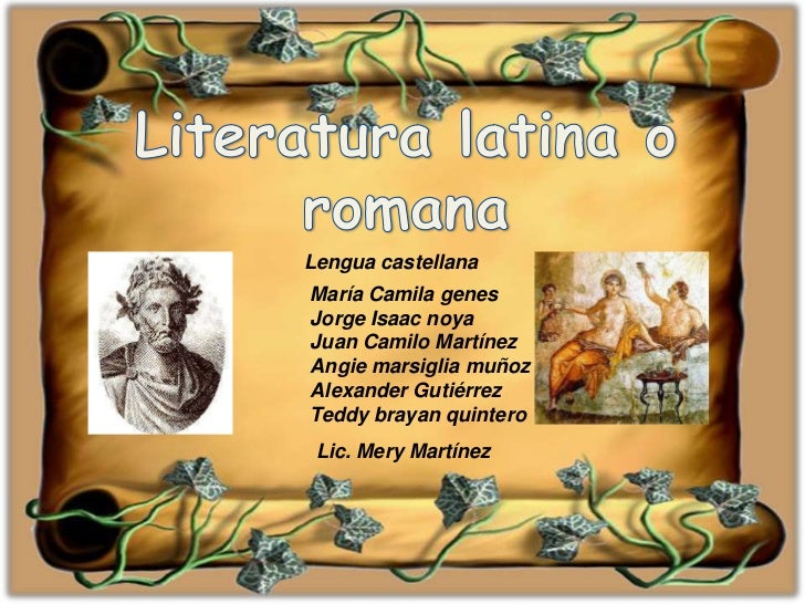 LITERATURA CLASICA LATINA literatura clasica latina: