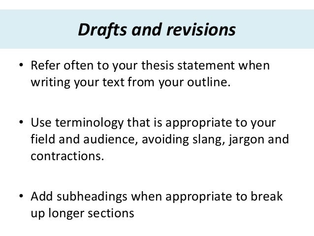 Writing a thesis statement for a literature review