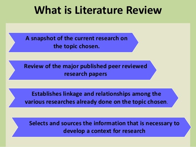 How to write a good literature review for a research paper