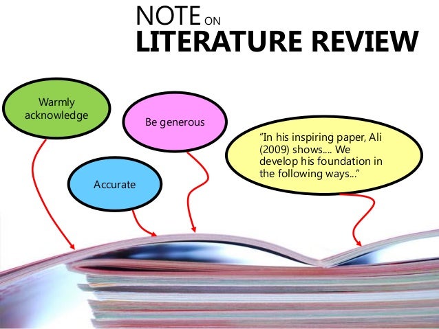How to cite literature review