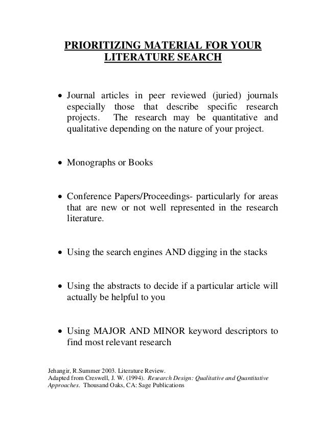 Why Do We Review Literature? - Engage - The interactive research