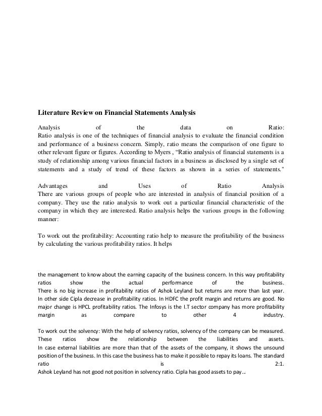 review of literature for financial statement analysis The international review of financial analysis (irfa) is a non-affiliated refereed journal whose primary goal is to provide an outlet for high. review of literature for financial statement analysis The international review of financial analysis (irfa) is a non-affiliated refereed journal whose primary goal is to provide an outlet for high.