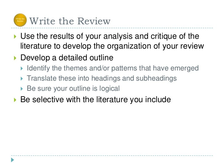 How to present literature review