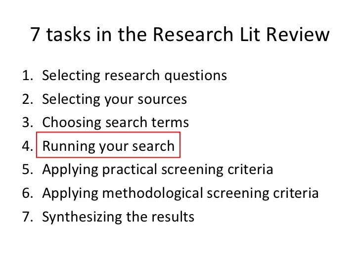 How to Conduct a Literature Review