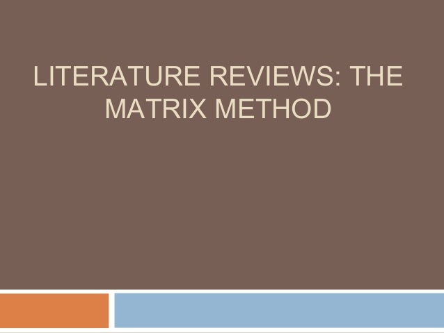 Conducting literature review dissertation