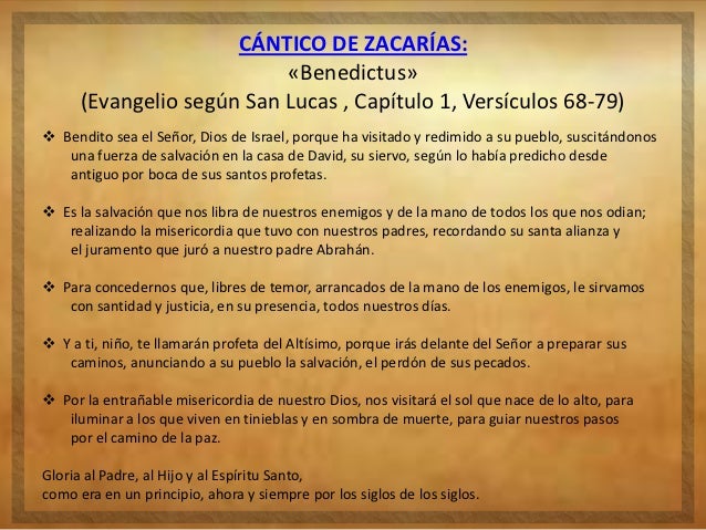 Cantico De Zacarias Lucas 1 68 79