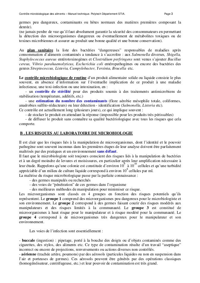 tp microbiologie alimentaire pdf