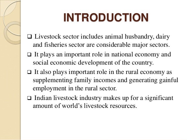 livestock sector in india ppt