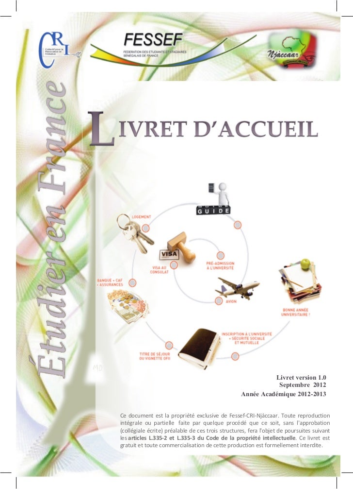 Livret d'accueil étudiant en france102012