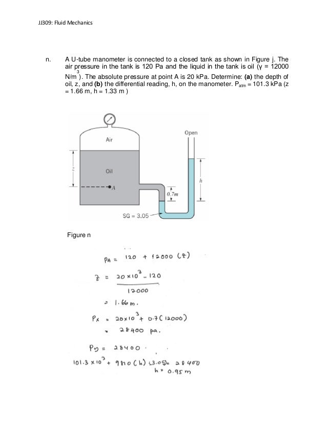 How to solve manometer problems with fluids