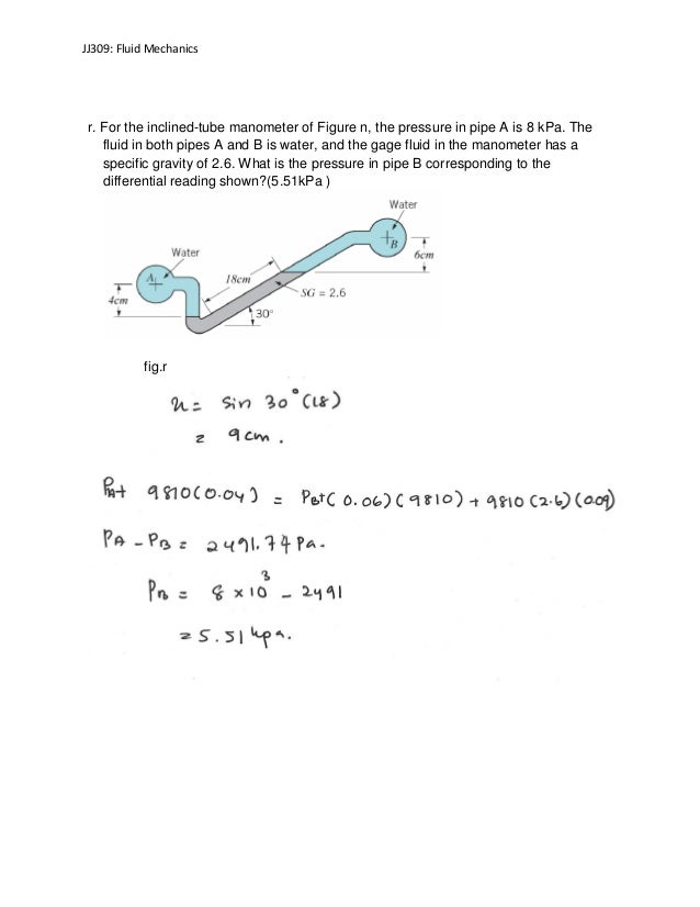 How to solve manometer problems with fluids