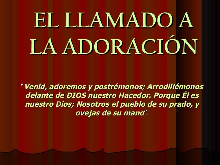 EL LLAMADO DE DIOS el llamado de dios: