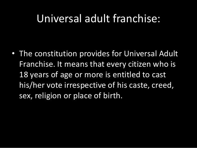 universal adult franchise Universal adult franchise 50th anniversary 1931 - 1981 a commemorative two rupee cupro-nickel coin was issued by central bank of ceylon on 1981 july 7th to mark. universal adult franchise Universal adult franchise 50th anniversary 1931 - 1981 a commemorative two rupee cupro-nickel coin was issued by central bank of ceylon on 1981 july 7th to mark.