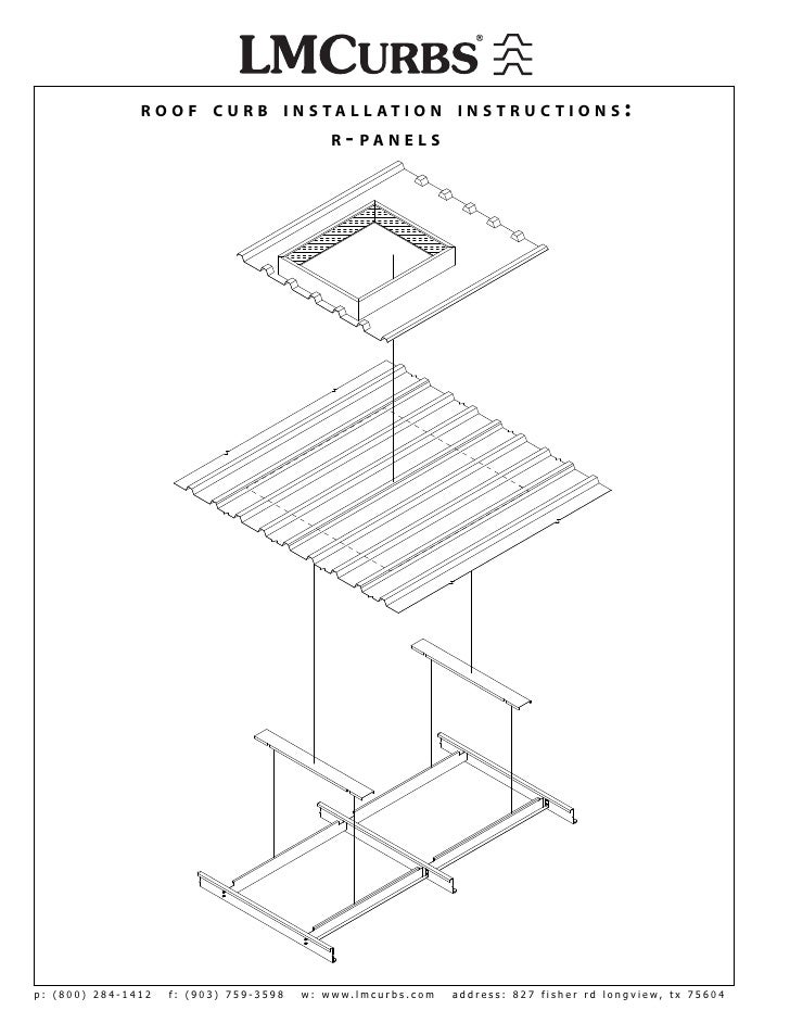 Fabral+Roofing+Installation+Instructions LMCurbs Roof Curb Installation Instructions For R-Panel Metal Roof