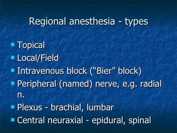 types of local anesthesia #10