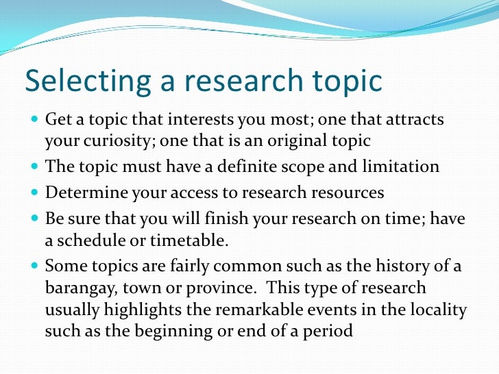 Essay Research Topics