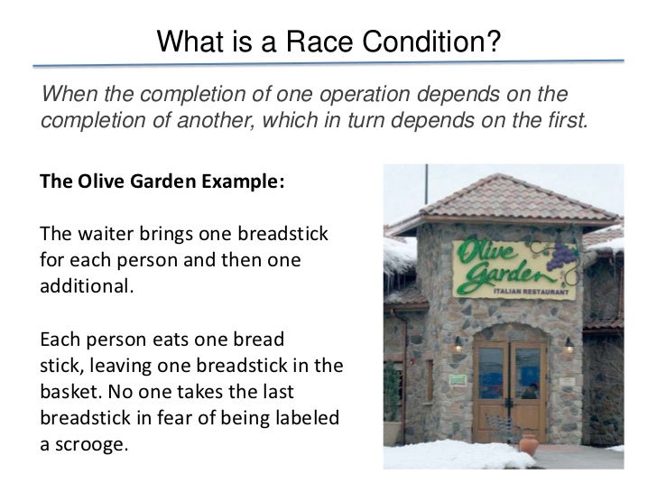Locking and Race Conditions in  Applications