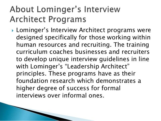 lominger questions