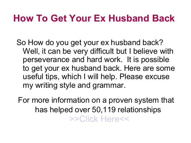 Dating your ex spouse