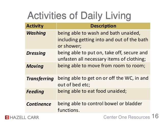 activity adult daily living activity adult daily living