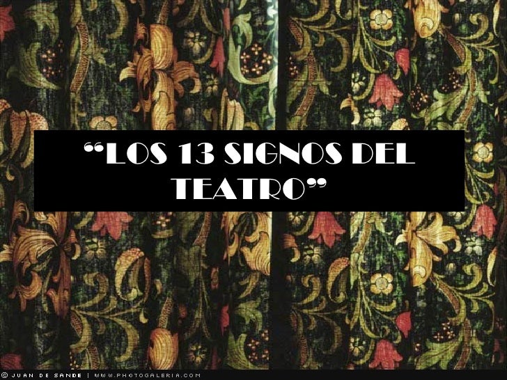 Los 13 signos del teatro