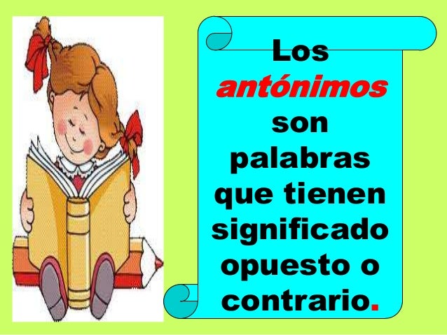 Resultado de imagen de palabras antónimas