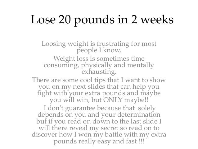 10 Pounds 2 Weeks Diet