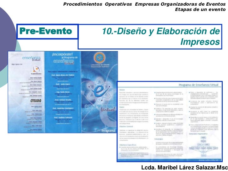 Los eventos y sus etapas