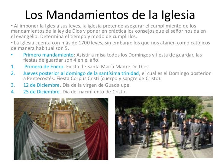 Los mandamientos de la iglesia