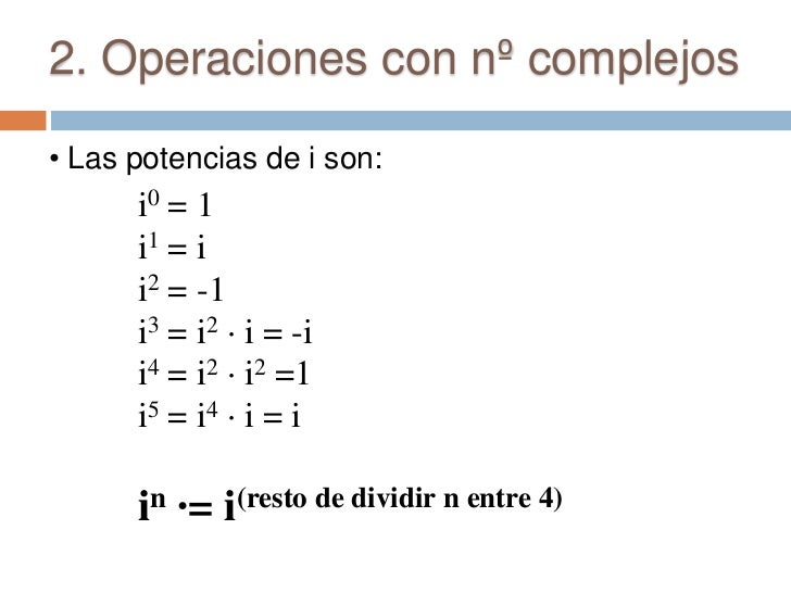Los números complejos