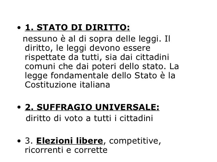 Cos è Lo Stato Di Diritto Lo stato