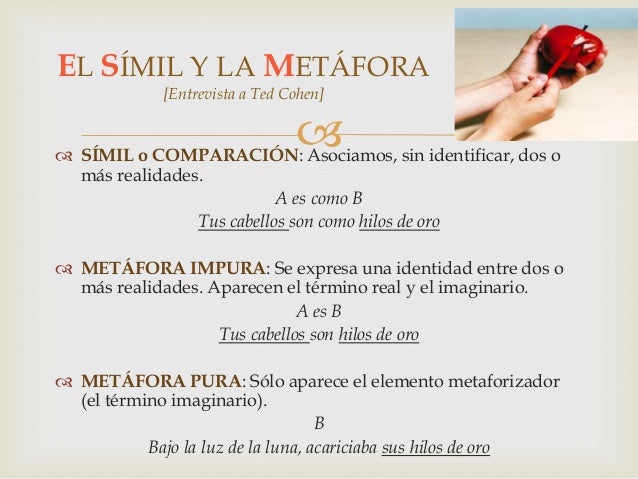 soy literatura simil y metafora simil