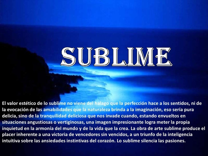 Lo Sublime