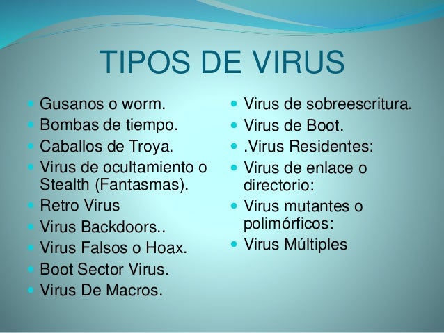Resultado de imagen de tipos de virus