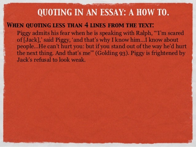 Lord Of The Flies Fear Essay