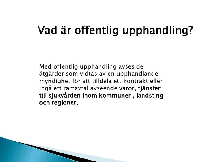 Lagen om offentlig upphandling